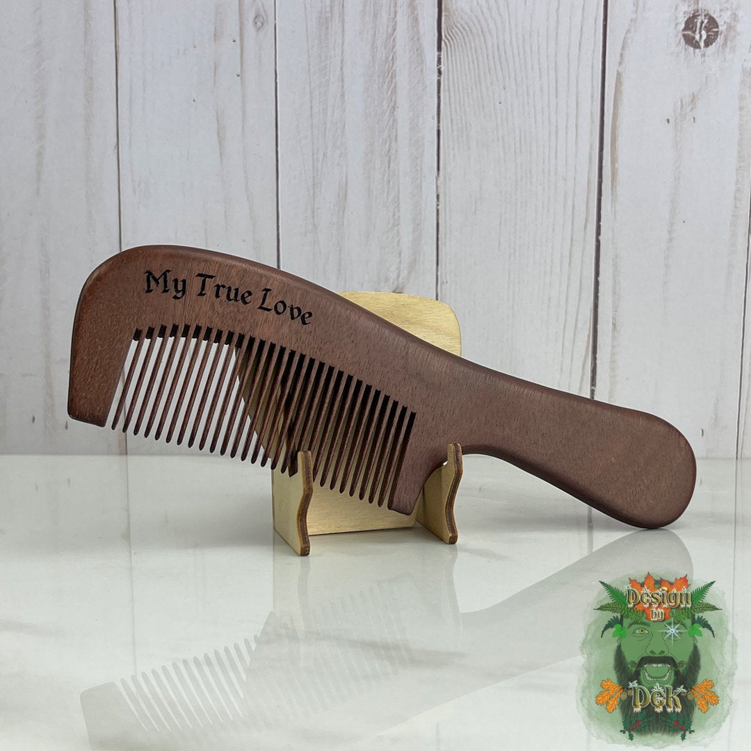 Engraved Sandalwood Comb