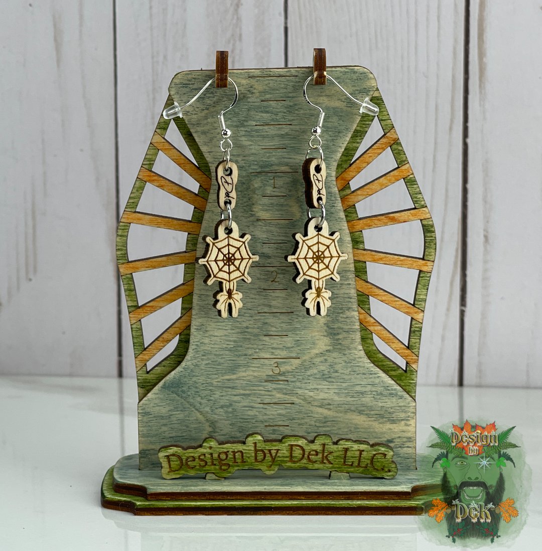 Halloween Wooden Dangle Earrings - Birch (Various Styles)