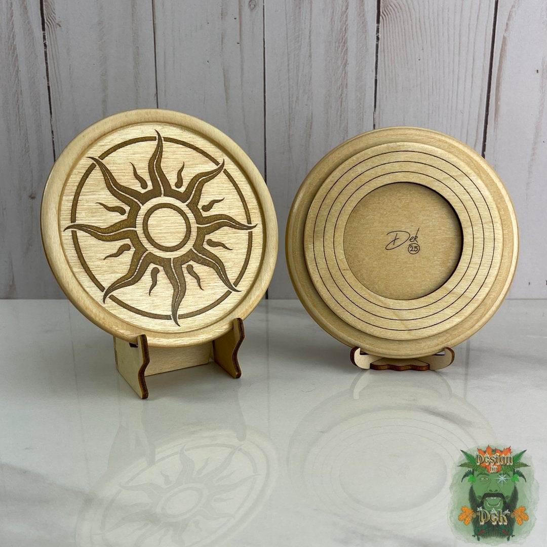 Small Decorative Tray - Birch wood w/Resin Inlay (4.25 in, Various Designs)