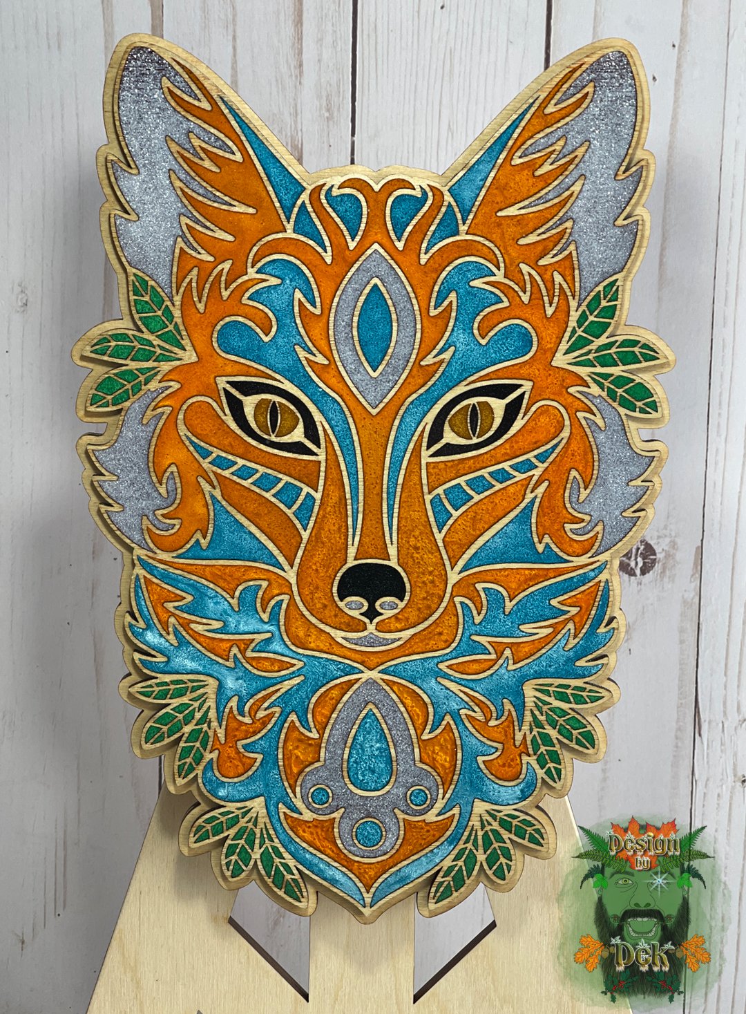 Wall Art - Fox Mosaic with Resin Inlay