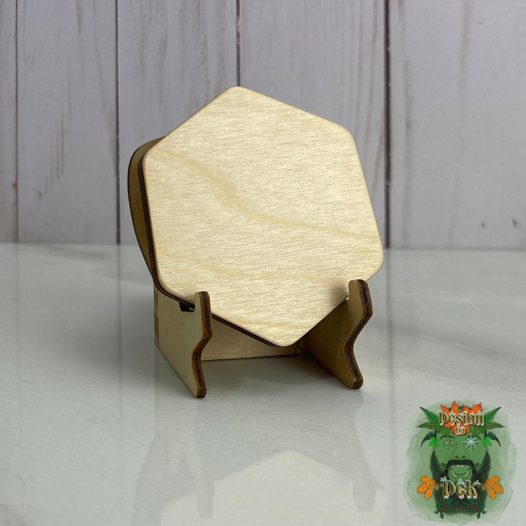 Wooden Hex-shaped bottle opener, refrigerator magnet