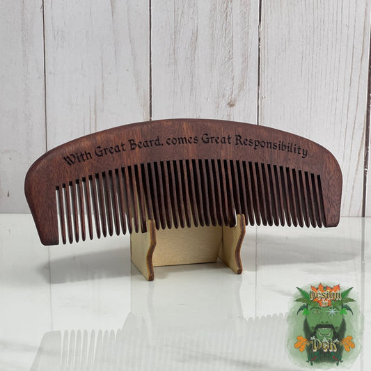 Engraved Sandalwood Comb