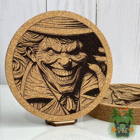 Halloween Cork Coasters - Round (Set of four, various designs)
