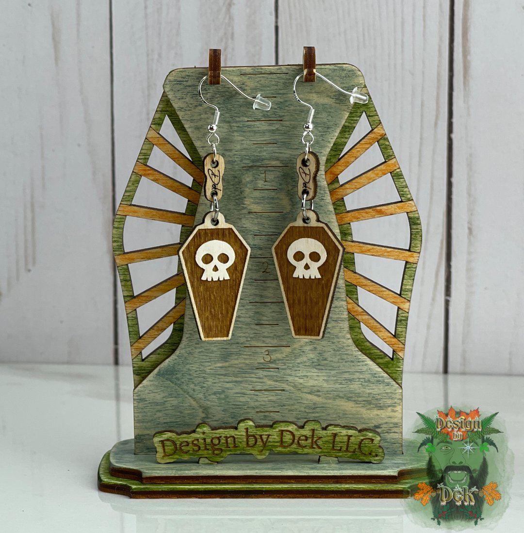 Halloween Wooden Dangle Earrings - Birch (Various Styles)