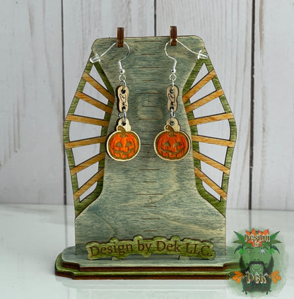 Halloween Wooden Dangle Earrings - Birch (Various Styles)