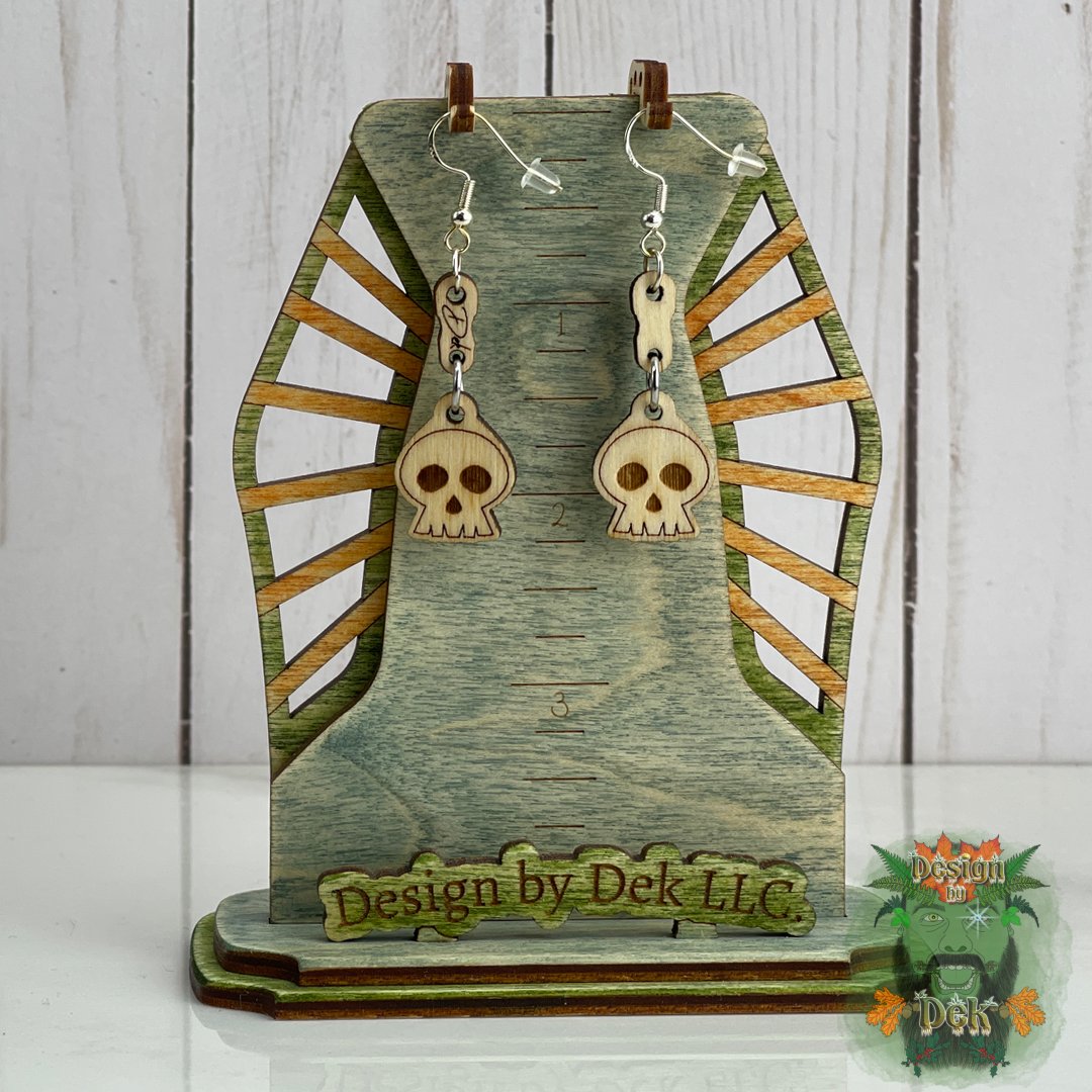 Halloween Wooden Dangle Earrings - Birch (Various Styles)