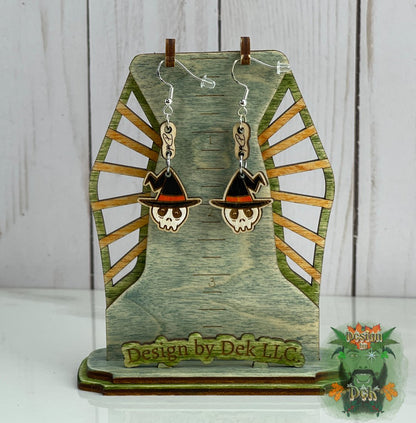 Halloween Wooden Dangle Earrings - Birch (Various Styles)