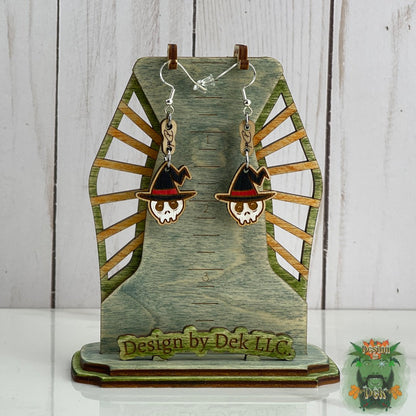 Halloween Wooden Dangle Earrings - Birch (Various Styles)