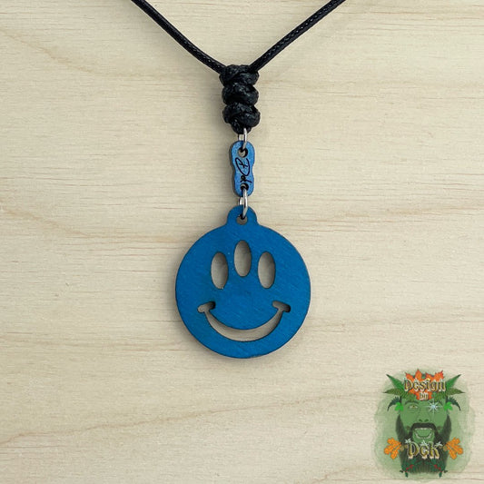 Adjustable Cord Necklace with Wooden Pendant (Various Styles)