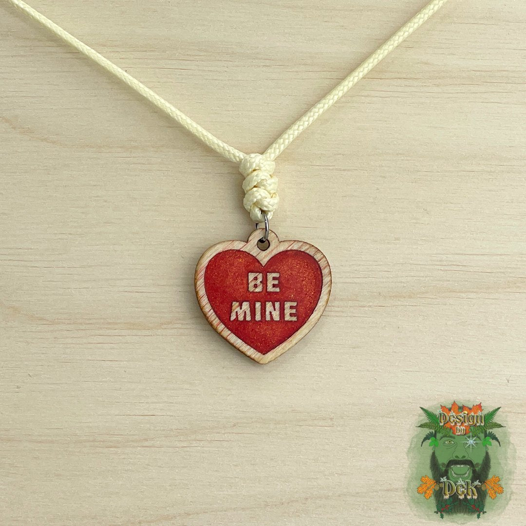 Adjustable Cord Necklace with Wooden Pendant (Various Styles)