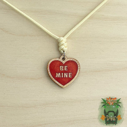 Adjustable Cord Necklace with Wooden Pendant (Various Styles)