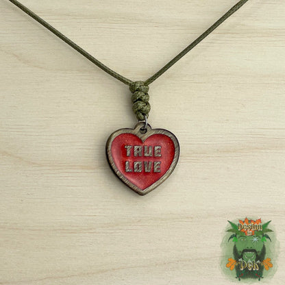 Adjustable Cord Necklace with Wooden Pendant (Various Styles)