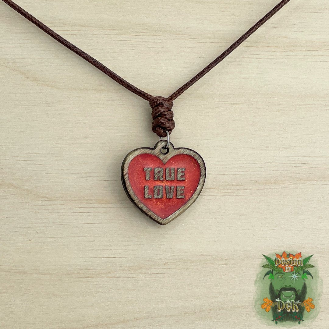 Adjustable Cord Necklace with Wooden Pendant (Various Styles)