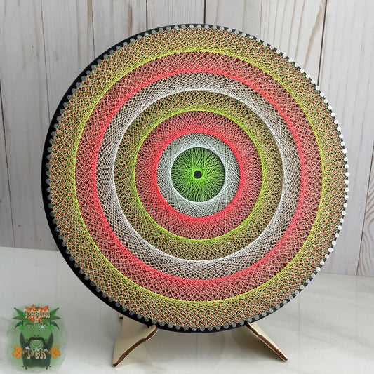 String Art - "120pt Circle - UV Mandala", Wooden Wall Decor