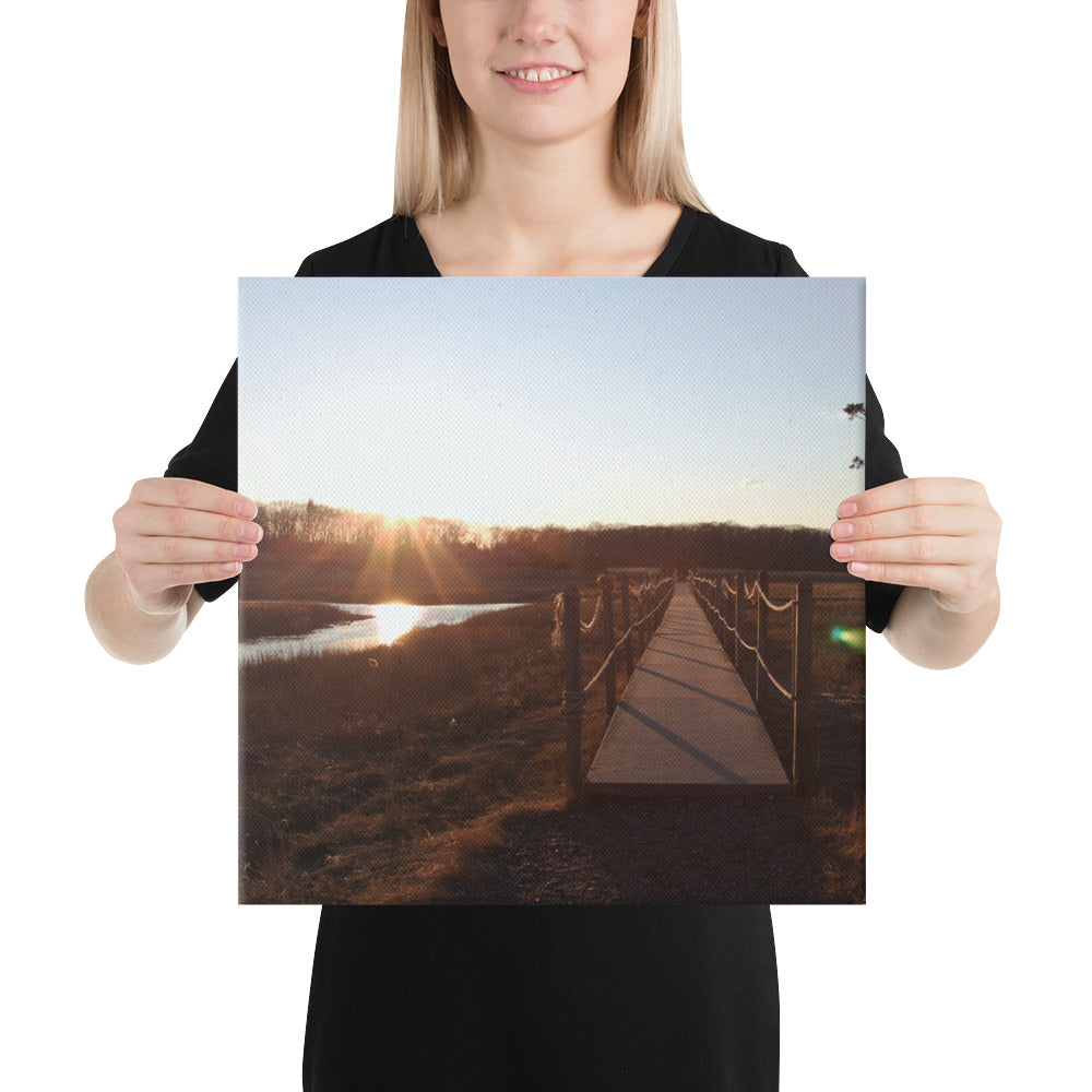 "Path Thru Branford's Trolley Trail" (Canvas Print)