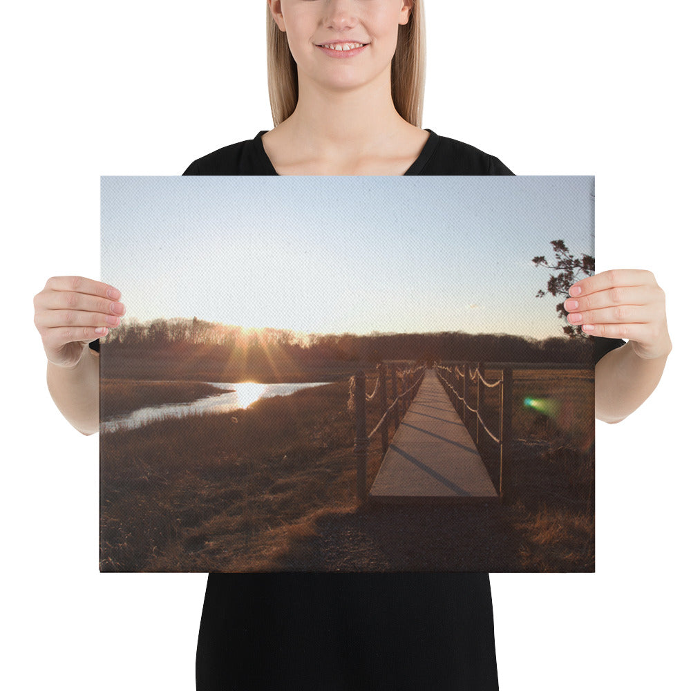 "Path Thru Branford's Trolley Trail" (Canvas Print)