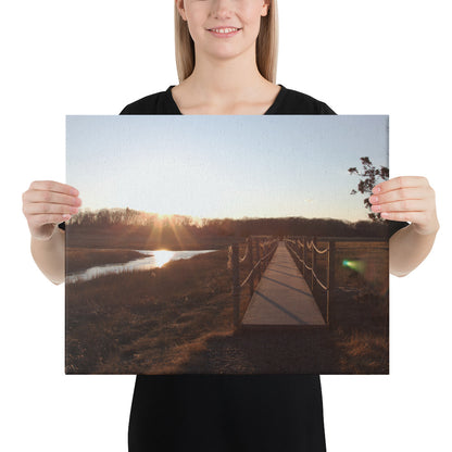 "Path Thru Branford's Trolley Trail" (Canvas Print)