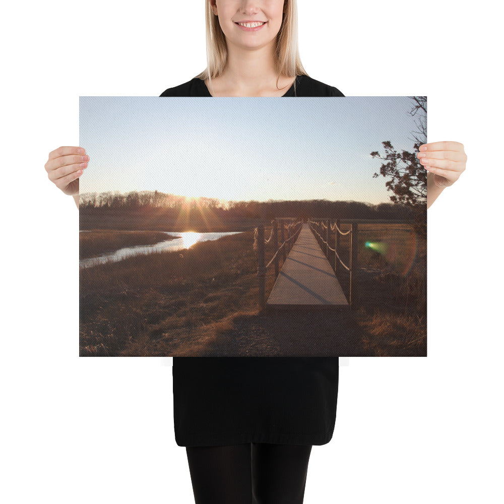 "Path Thru Branford's Trolley Trail" (Canvas Print)