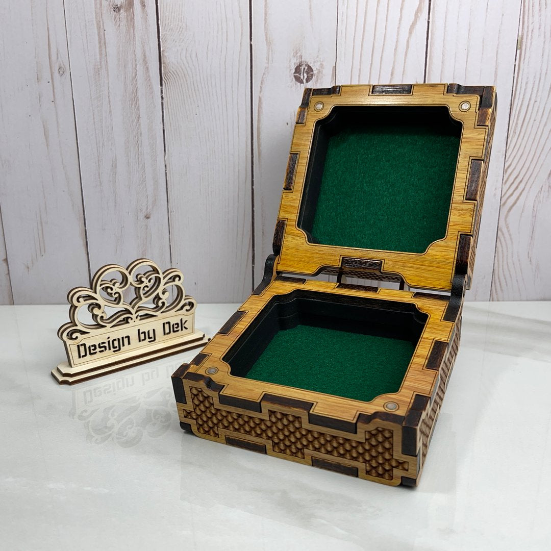 Dragonscale Dice Box - Premium Hardwood