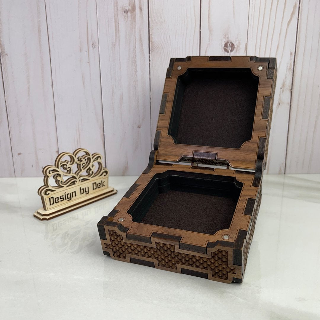 Dragonscale Dice Box - Premium Hardwood