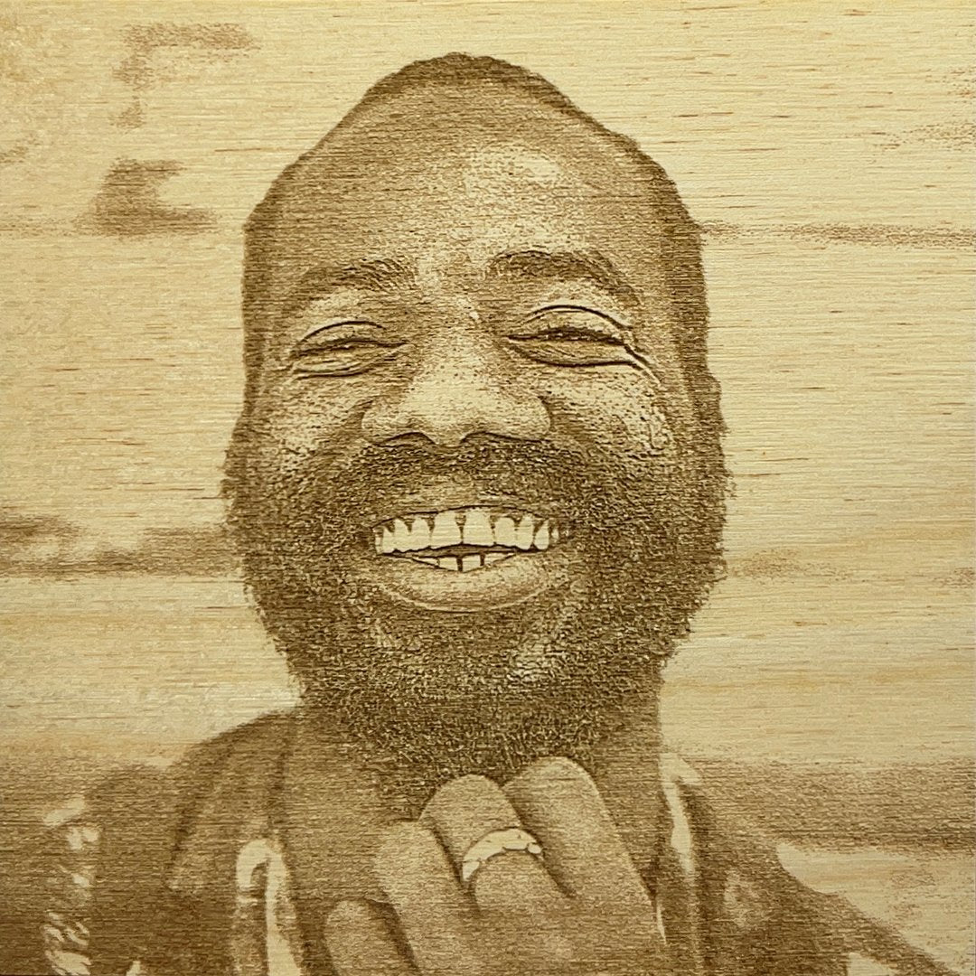 Laser-Engraved Photo on Birch (w/Integrated Frame)