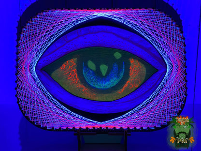 UV-Reactive String Art - "UV Eye"