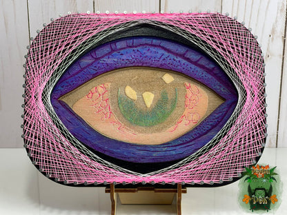 UV-Reactive String Art - "UV Eye"