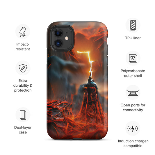 Tough iPhone case - "Fiery Hellscape"
