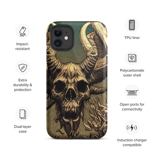 Tough iPhone case - "Demon Skull"
